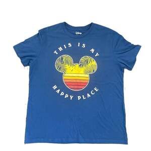Disney Mickey Mouse Sunset Silhouette 'This Is My Happy Place' Graphic T-Shirt
